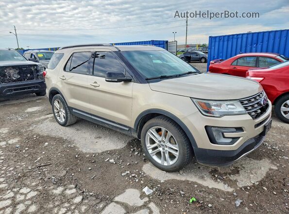 1FM5K8D80HGA42326 2017 FORD EXPLORER Gold Front right