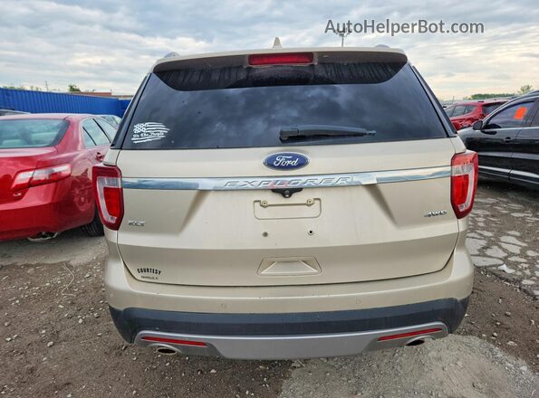 1FM5K8D80HGA42326 2017 FORD EXPLORER Gold Rear view