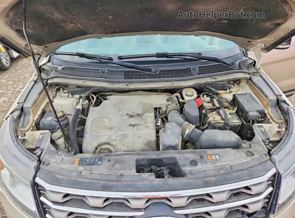 1FM5K8D80HGA42326 2017 FORD EXPLORER Gold Engine compartment view
