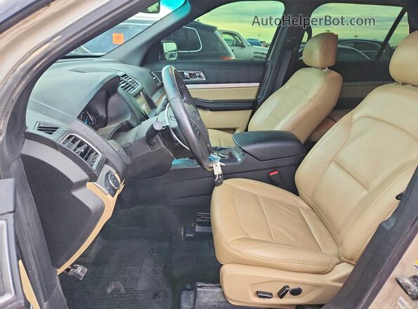 1FM5K8D80HGA42326 2017 FORD EXPLORER Gold Front interior view