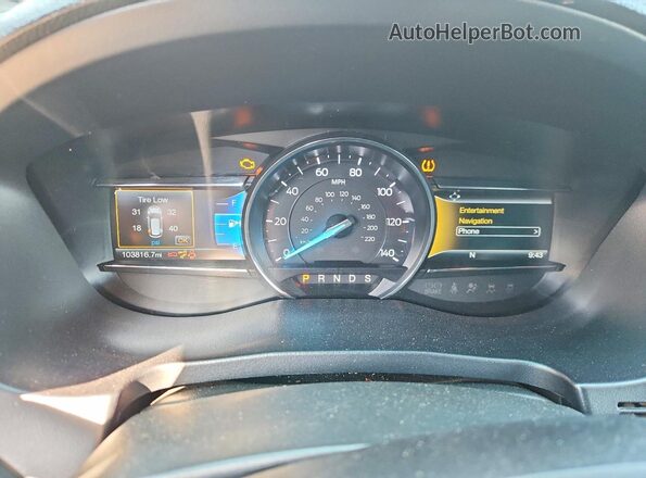1FM5K8D80HGA45582 2017 FORD EXPLORER Серебряный Вид щитка приборов