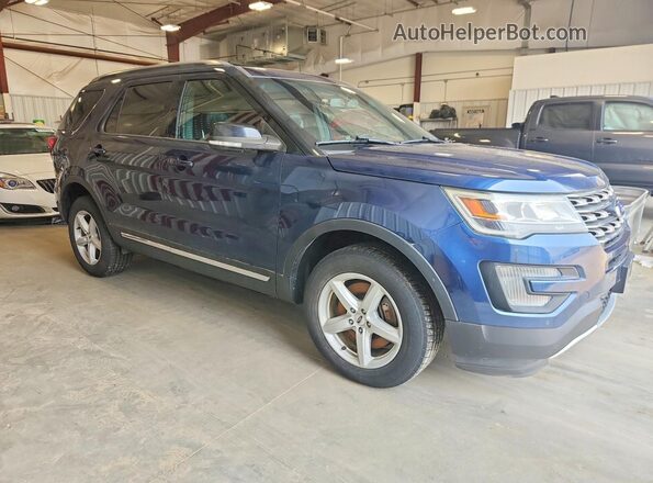 1FM5K8D80HGA74743 2017 FORD EXPLORER Blue წინა მარჯვენა