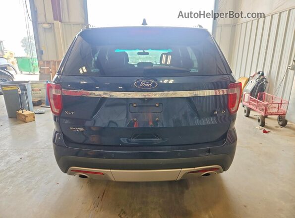 1FM5K8D80HGA74743 2017 FORD EXPLORER Blue უკანა ხედი