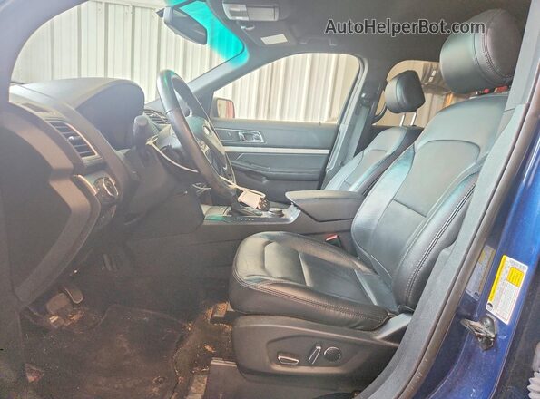 1FM5K8D80HGA74743 2017 FORD EXPLORER Blue წინა სალონის ხედი