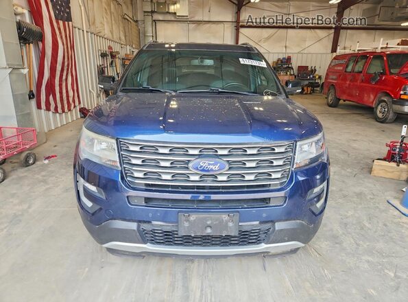 1FM5K8D80HGA74743 2017 FORD EXPLORER Blue წინა ხედი