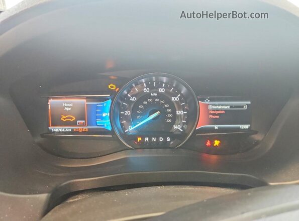 1FM5K8D80HGA74743 2017 FORD EXPLORER Blue ხელსაწყოთა პანელის ხედი