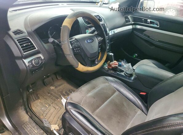 1FM5K8D80HGA83247 2017 FORD EXPLORER Gray Вид панелі приладів