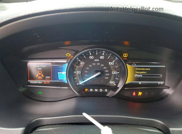 1FM5K8D80HGC46351 2017 FORD EXPLORER Blue Vista del cuadro de instrumentos