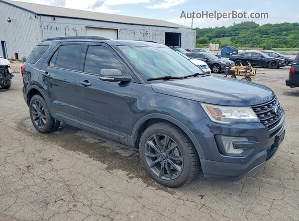 1FM5K8D80HGC46351 2017 FORD EXPLORER Blue Delantero derecho