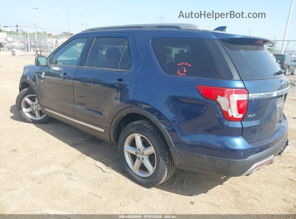 1FM5K8D80HGC52862 2017 FORD EXPLORER Blue Задня ліва чверть
