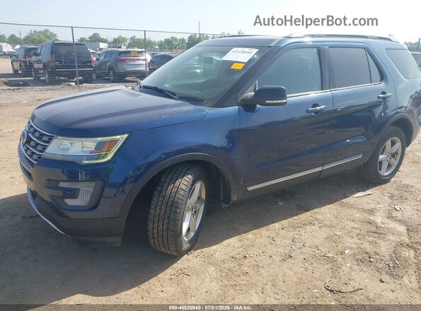 1FM5K8D80HGC52862 2017 FORD EXPLORER Blue Передня ліва чверть