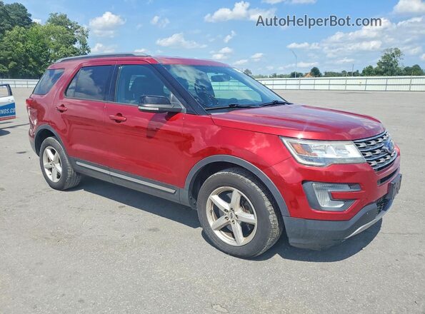 1FM5K8D80HGD09156 2017 FORD EXPLORER Red Przód prawy