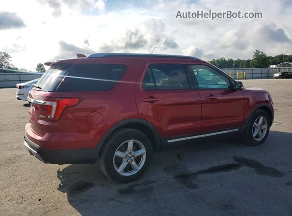 1FM5K8D80HGD09156 2017 FORD EXPLORER Red Tył prawy