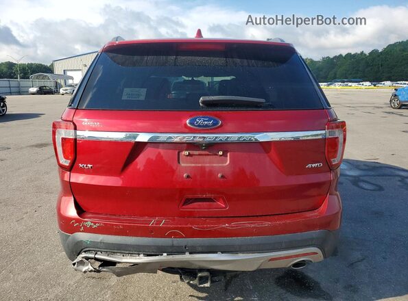 1FM5K8D80HGD09156 2017 FORD EXPLORER Red Widok z tyłu