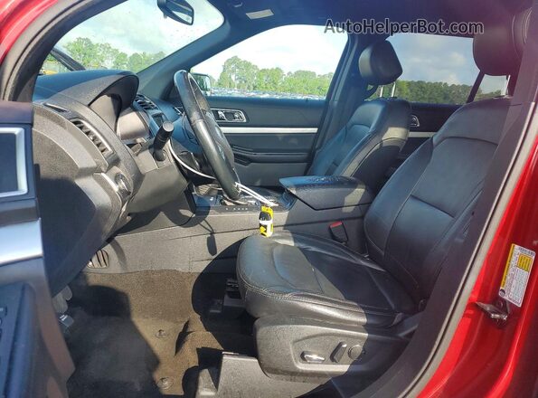 1FM5K8D80HGD09156 2017 FORD EXPLORER Red Widok wnętrza z przodu