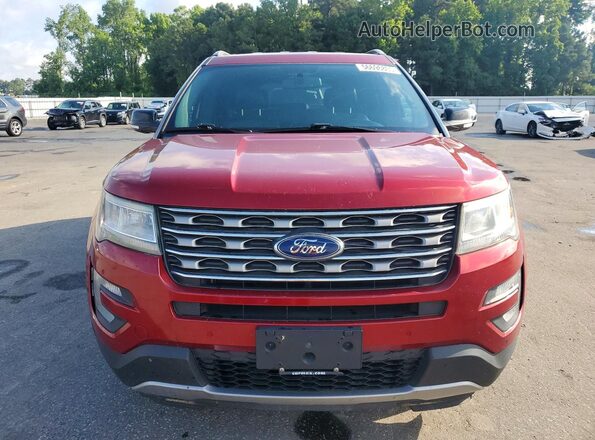 1FM5K8D80HGD09156 2017 FORD EXPLORER Red Widok z przodu