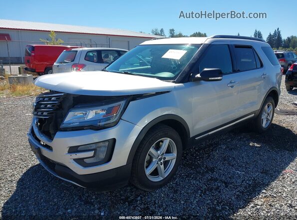 1FM5K8D80HGD17807 2017 FORD EXPLORER Серебряный Передняя левая четверть