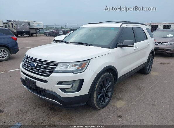 1FM5K8D80HGD52413 2017 FORD EXPLORER White წინა მარცხენა ხედი სამი მეოთხედიდან