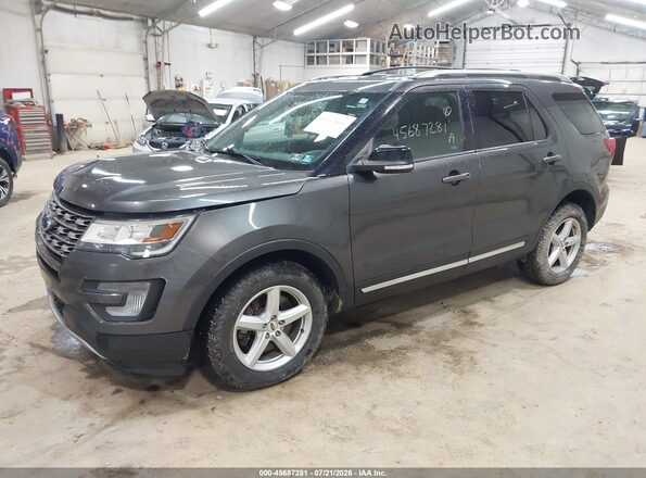 1FM5K8D80HGD82267 2017 FORD EXPLORER Gray Front left