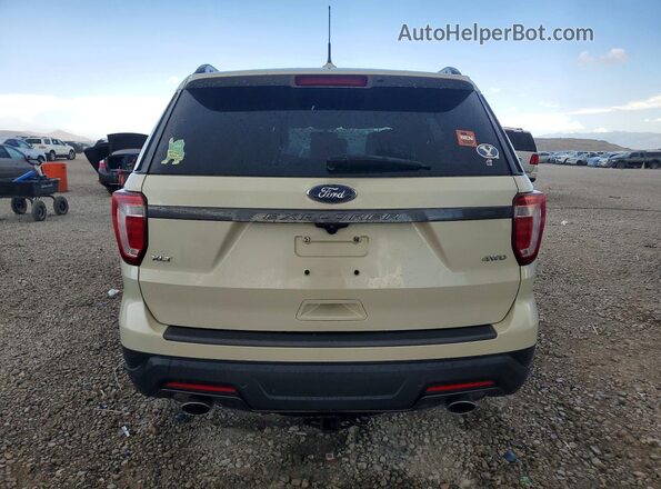 1FM5K8D80JGA33065 2018 FORD EXPLORER Cream Rear view