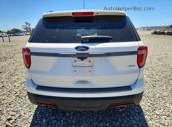 1FM5K8D80JGA43210 2018 FORD EXPLORER White Հետևի տեսք
