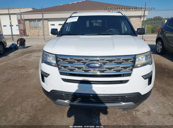 1FM5K8D80JGB60172 2018 FORD EXPLORER White Vista del cuadro de instrumentos