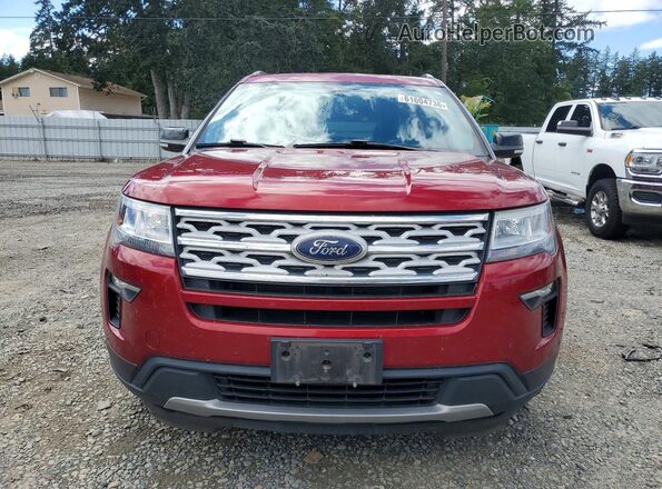 1FM5K8D80JGC14943 2018 FORD EXPLORER Red Вид спереду