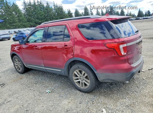 1FM5K8D80JGC14943 2018 FORD EXPLORER Red Задня ліва чверть