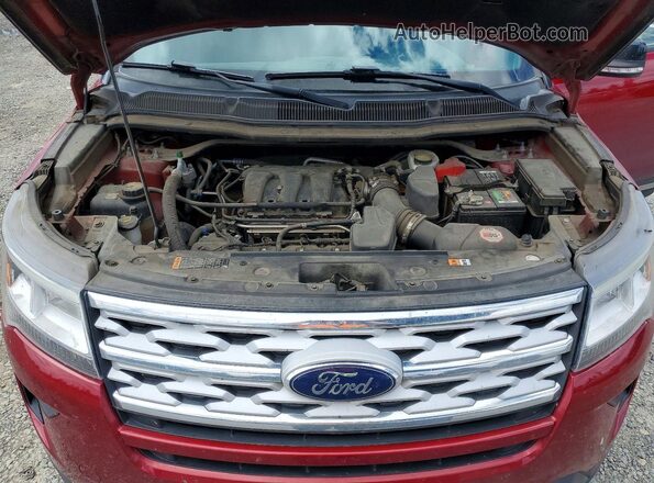 1FM5K8D80JGC14943 2018 FORD EXPLORER Red Вид підкапотного простору