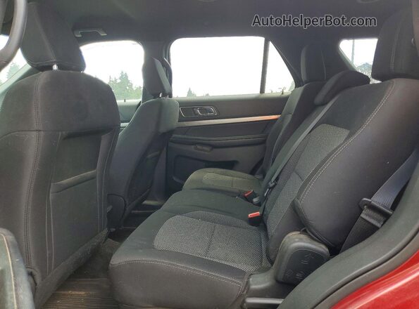 1FM5K8D80JGC14943 2018 FORD EXPLORER Red Вид задньої частини салону