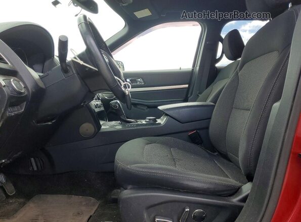 1FM5K8D80JGC14943 2018 FORD EXPLORER Red Вид салону спереду