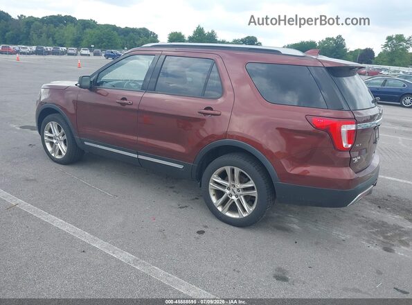 1FM5K8D81GGA84468 2016 FORD EXPLORER Red Rear left