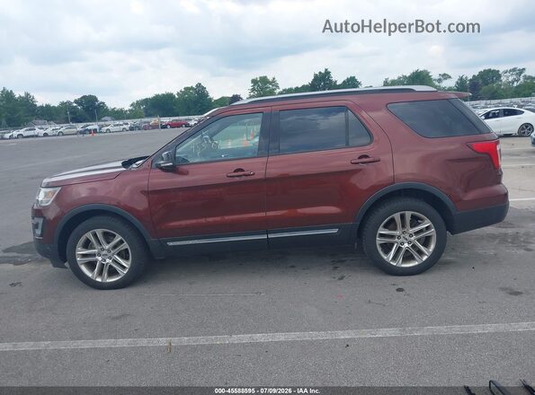 1FM5K8D81GGA84468 2016 FORD EXPLORER Red 360 interior view