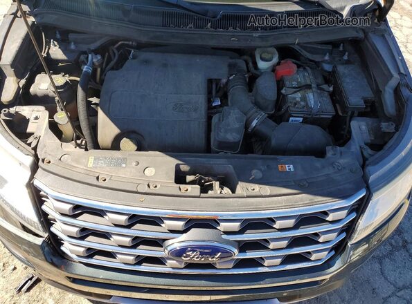 1FM5K8D81GGC20730 2016 FORD EXPLORER Green Engine compartment view