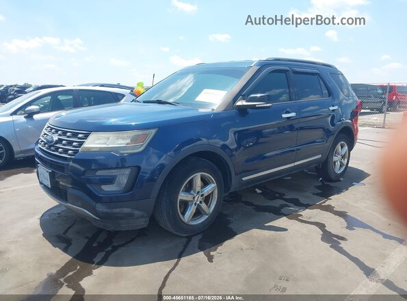 1FM5K8D81HGC77785 2017 FORD EXPLORER Blue Առջևի ձախ երեք քառորդ տեսարան