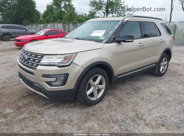 1FM5K8D81HGC90083 2017 FORD EXPLORER Gold წინა მარცხენა ხედი სამი მეოთხედიდან