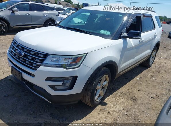 1FM5K8D81HGD09246 2017 FORD EXPLORER Белый Передняя левая четверть