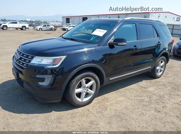 1FM5K8D81HGD97134 2017 FORD EXPLORER Black Front left