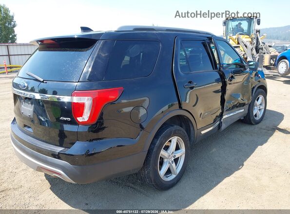 1FM5K8D81HGD97134 2017 FORD EXPLORER Black Rear right