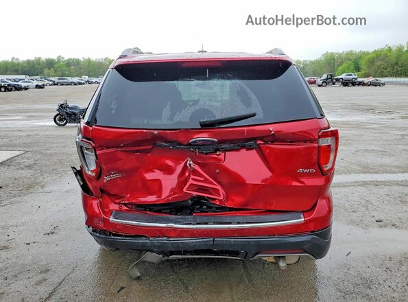 1FM5K8D81JGC40094 2018 FORD EXPLORER Red უკანა ხედი