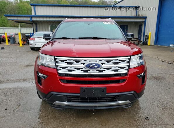 1FM5K8D81JGC40094 2018 FORD EXPLORER Red წინა ხედი