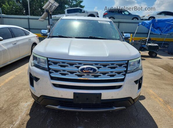 1FM5K8D81KGA46487 2019 FORD EXPLORER Белый Вид спереди