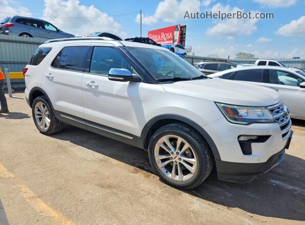 1FM5K8D81KGA46487 2019 FORD EXPLORER Белый Передняя правая четверть