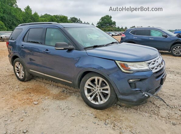 1FM5K8D81KGA57103 2019 FORD EXPLORER Blue Front right