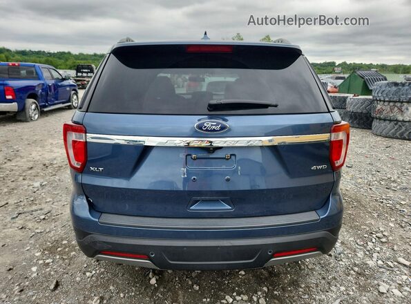 1FM5K8D81KGA92885 2019 FORD EXPLORER Blue Rear view