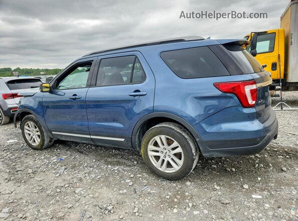 1FM5K8D81KGA92885 2019 FORD EXPLORER Blue Rear left