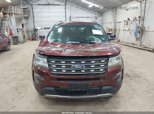1FM5K8D82GGA31889 2016 FORD EXPLORER Красный Вид щитка приборов