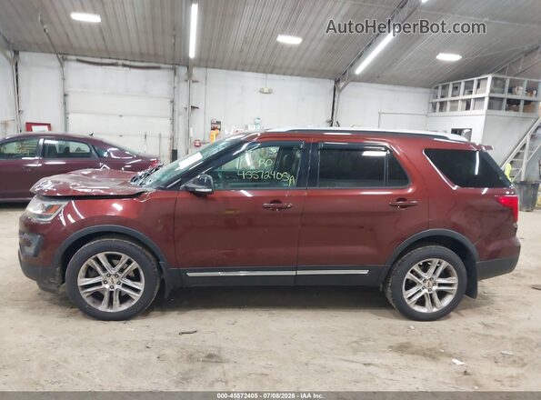 1FM5K8D82GGA31889 2016 FORD EXPLORER Красный Панорамный вид салона 360°