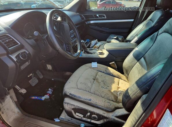 1FM5K8D82GGA33335 2016 FORD EXPLORER Red Вид салону спереду