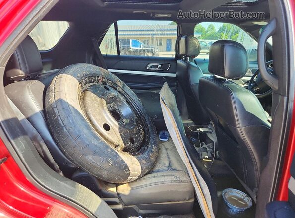 1FM5K8D82GGA33335 2016 FORD EXPLORER Red Вид задніх сидінь